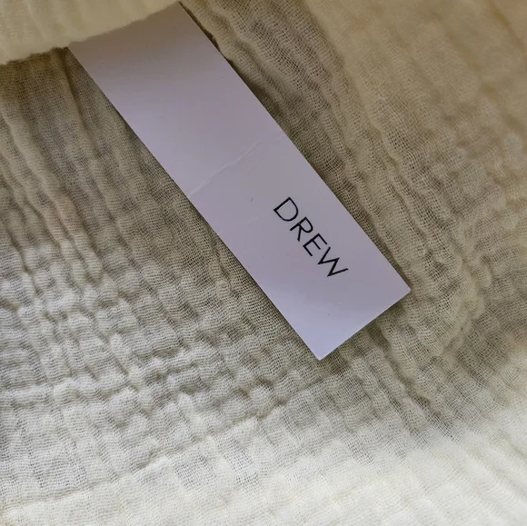 Nwt anthropologie DREW yellow gauze cotton tank small $134 - Picture 4 of 5